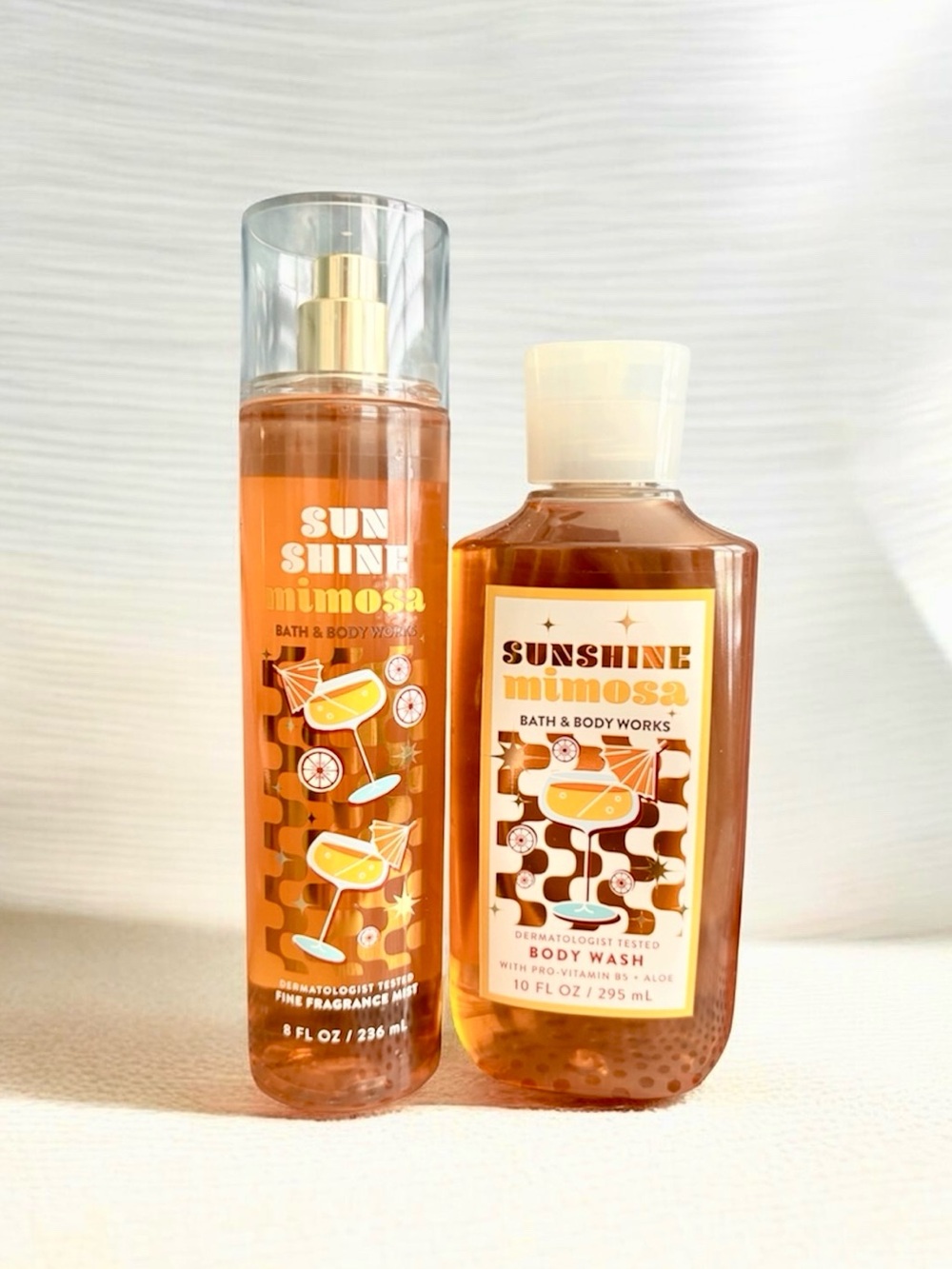 Bath & Body Works Sunshine Mimosa Shower Gel & Fragrance Mist Champagne Citrus